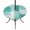 Teal Green, variant on Round Outdoor Tablecloth with Umbrella Hole and Zipper, Sage Green Geometric Tablecloth with Elastic Waterproof, Watercolor Ombre Modern Abstract Art Patio Table Covers for 55" - 60" Pool Tables