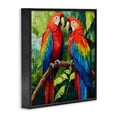thumbnail image 2 of Stupell Industries Coastal Tropical Parrot Pair Black Framed Giclee Art, 12 x 12, by Petals Prints Design, 2 of 8