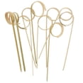 thumbnail image 3 of 100Pcs Party Fruit Picks Loop Cocktail Picks Simple Bamboo Food, 3 of 5