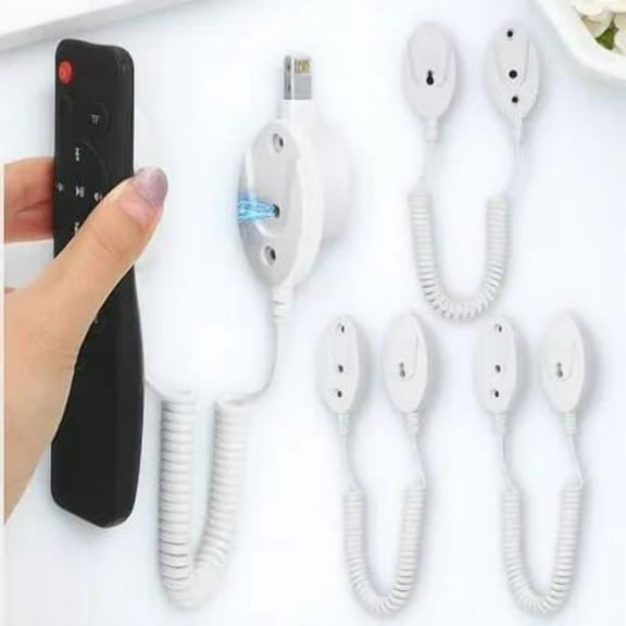 Pawsdot White Remote Control Security Cable Retractable Holder for TV and Devices