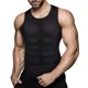 thumbnail image 3 of Alta Compresión Shapewear de los Hombres de Alta Elástica Corset Cintura sin Mangas Cuello Tripulado, Adelgazamiento Camiseta, 3 of 8