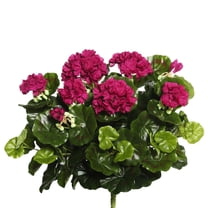 Vickerman 17.5" Artificial Purple Polyester Geranium Bush.