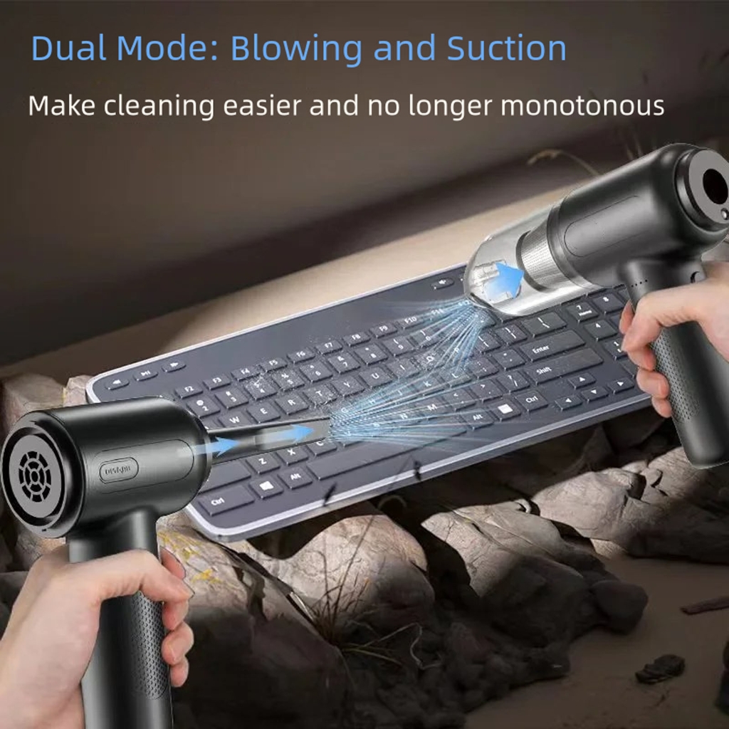 MOMOJIA Portable Air Dust CleanerW1re1essOperate Long Last Battery Cordless Air Duster