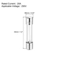 thumbnail image 2 of Uxcell 20A 250V Glass Fuses 6x30mm Time Delay Fuses Slow Blow Fuses 10Pcs, 2 of 5