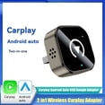 thumbnail image 2 of Adaptador Inalámbrico CarPlay para Android Auto 2 en 1, Bluetooth + WiFi, USB, Conectar y Usar, Minicaja Inteligente, Convierte CarPlay con Cable A Inalámbrico., 2 of 8