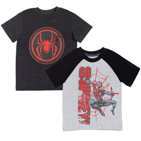 

Marvel Spider-Man Miles Morales Toddler Boys 2 Pack T-Shirts Toddler to Big Kid