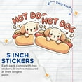 thumbnail image 3 of (2 Pack) Hot Dog Funny Punny Stickers - Dog Lover - Dog Mom Dog Dad - Cute Puppy Sticker - 5 Inches On Longest Side - Premium Vinyl - for Cars, Skateboards, Laptops - Made in USA - BMCS1343, 3 of 7