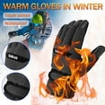 thumbnail image 2 of Clearance! Fdelink Winter Ski Gloves Male and Female Warm and Frostproof Gloves, the Warm (Black), 2 of 6
