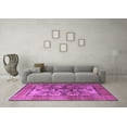 thumbnail image 3 of Ahgly Company Indoor Square Oriental Purple Modern Area Rugs, 5' Square, 3 of 4