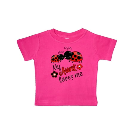 

Inktastic My Aunt Loves Me with Cute Ladybugs Gift Baby Boy or Baby Girl T-Shirt