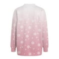thumbnail image 5 of Futezty Merry Christmas Sweartshirt for Women Xmas Buffalo Plaid Tree Tops Color Block Snowflake Print Long Sleeve Shirt, 5 of 6
