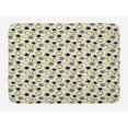 thumbnail image 1 of Yellow Bath Mat, Print of Hand Drawn Scribbled Like Rounds and Spots Doodle Inspired Art, Plush Bathroom Decor Mat with Non Slip Backing, 29.5" X 17.5", Multicolor, by Ambesonne, 1 of 2