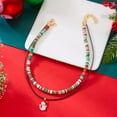 thumbnail image 5 of SPEKSEE Layered Christmas Charms Necklace Choker - Christmas Decoration Charms Christmas Tree Bells Polymer Clay Disc Beads Choker Necklace for Women, 5 of 9