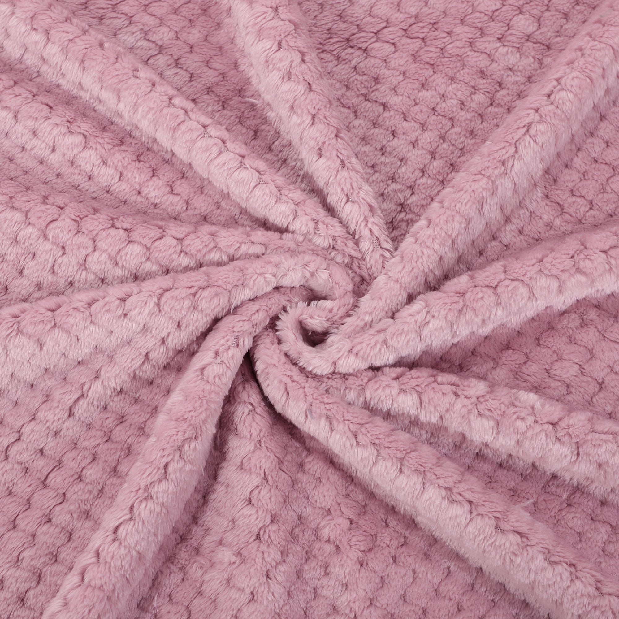 Unique Bargains Soft Flannel Fleece Velvet Blanket Pink 30" x 40"