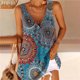 thumbnail image 2 of Blusas sueltas con cuello en V y botones estampados informales para mujer Pompotops lopia995642, 2 of 5