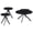 Black - 3-Piece, variant on Briggs 2-piece Round Coffee and End Table Set Black