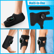 2PCS Foot Massager with Heat & Vibration, Cordless Ankle Brace Wrap Massager , 6 Temperature Settings, 3 Timer & Speed Levels, Adjustable Strap for Ankle Calf