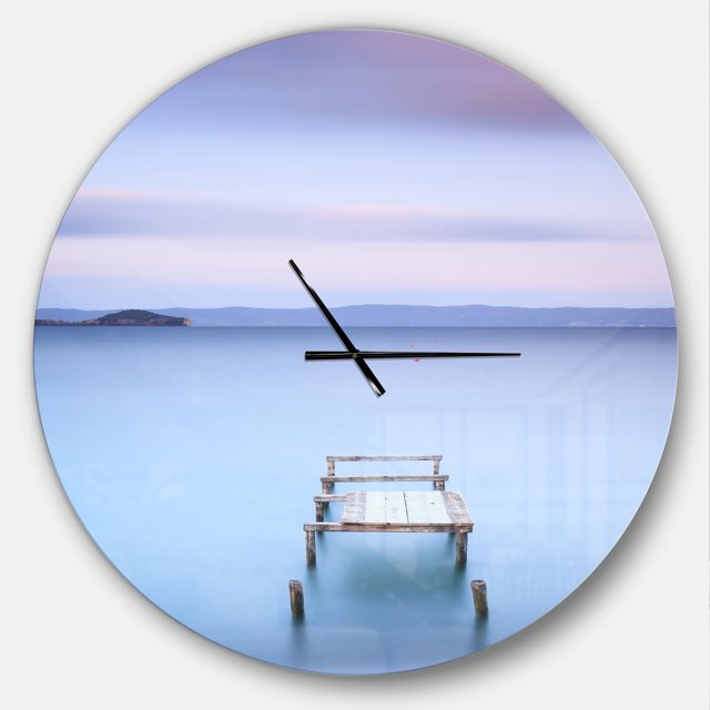 Designart 'Bright Purple Sky ' Modern wall clock