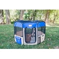 thumbnail image 4 of Armarkat PP001B-M Portable Pet Playpen, Blue & Beige - Medium, 4 of 7