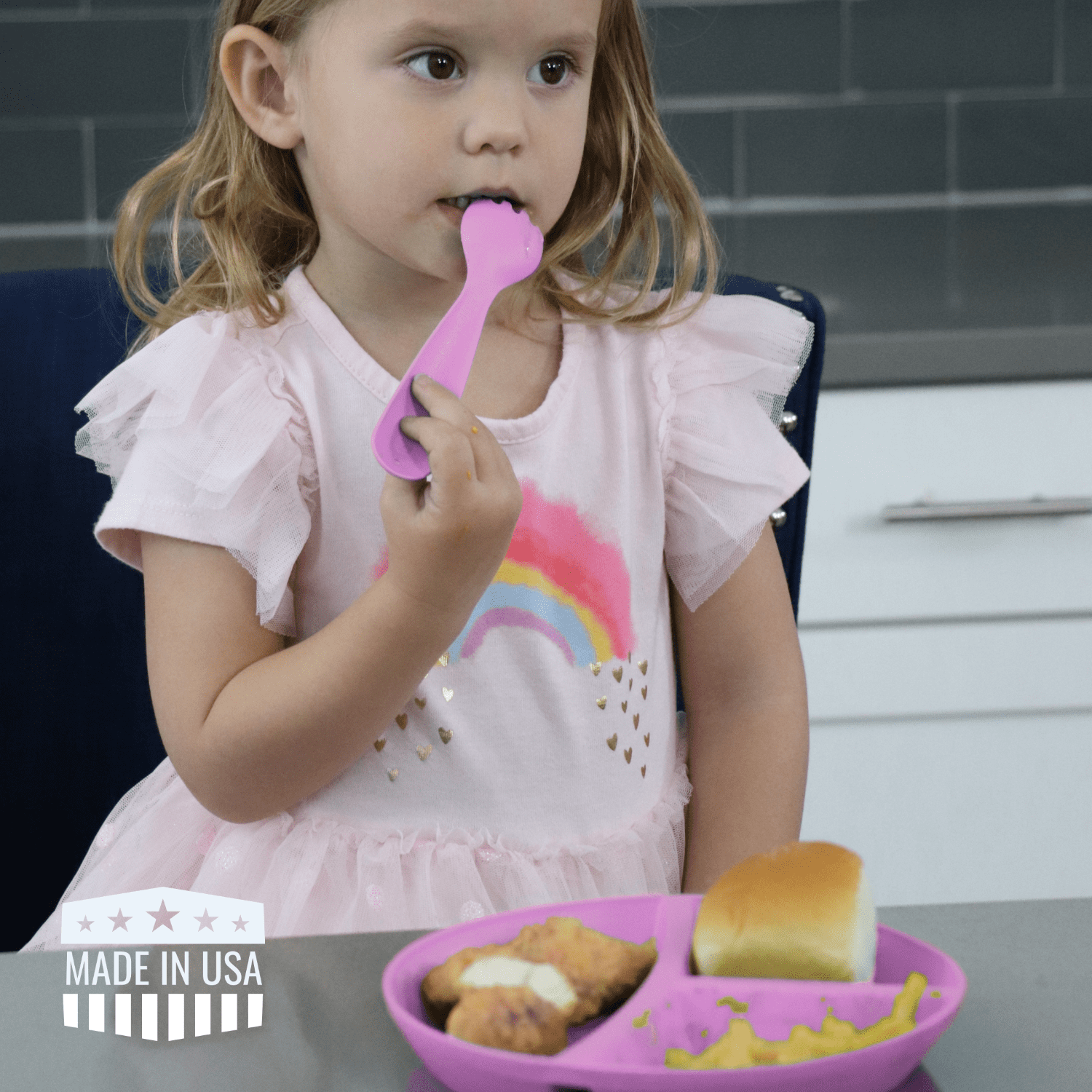 ReUSAbles by Re-Play Multicolor Toddler Sporks, 6-Pack, Recycled Plastic Tableware