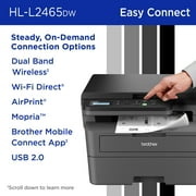 Brother Wireless HL-L2465DW Compact Monochrome Multi-Function Laser Printer with Print, Copy and Scan, Duplex and Mobile Printing