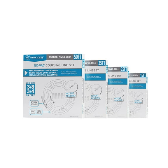 No-Vac 15ft 3/8 3/4 Precharged Lineset for Universal Series