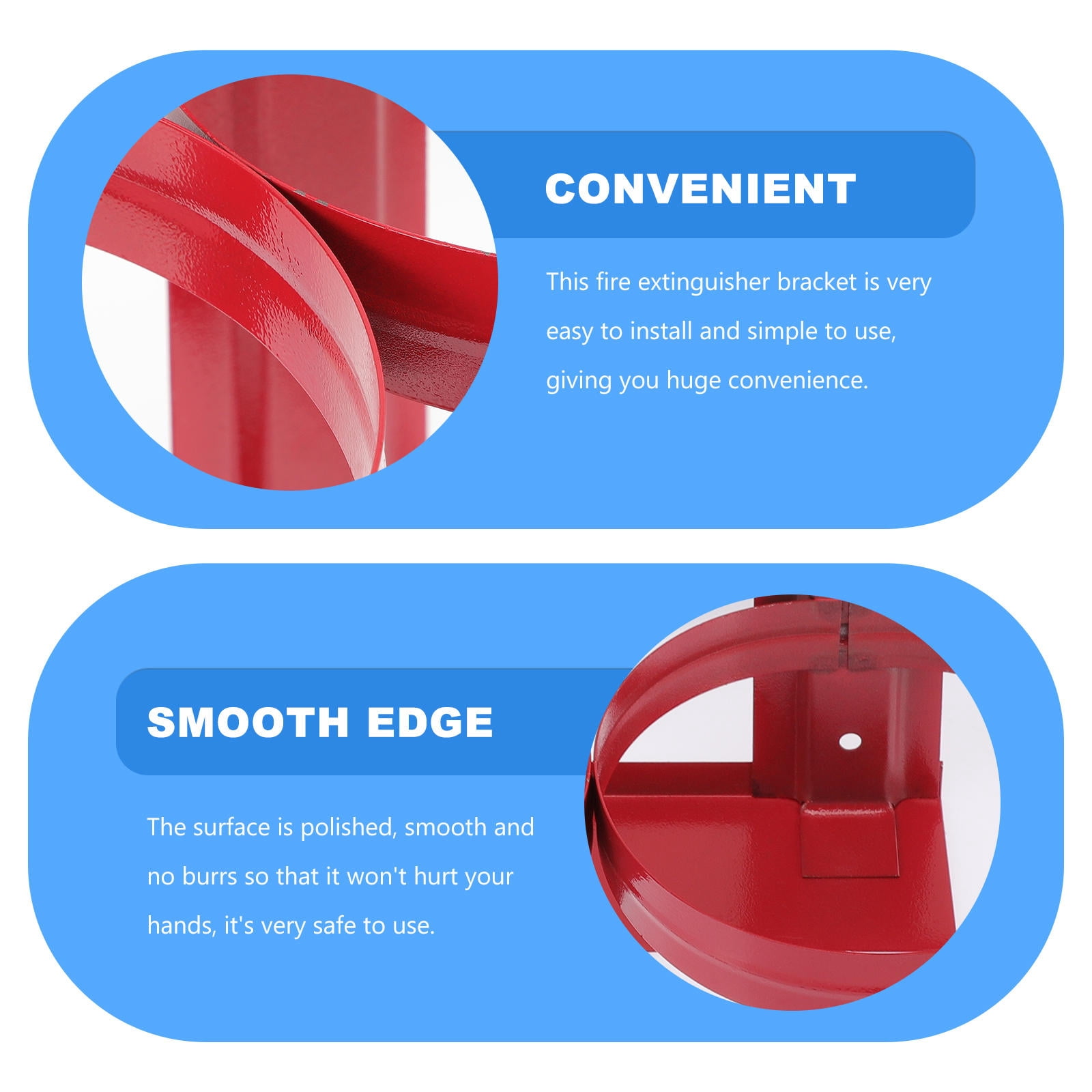 DINHEAROM Metal Fire Extinguisher Holder Red Wall Mount 1Pcs 12.58x10.61x5.89 In