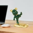 thumbnail image 1 of Soporte para teléfono móvil Fernando con escultura de oso 3D Figuras de resina verde, 1 of 8