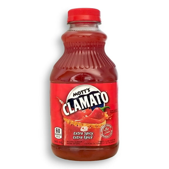 Mott's Clamato Juice, Extra Spicy, 945ml/32 oz