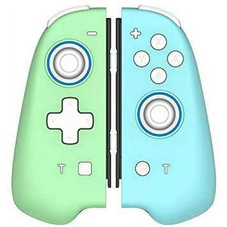 Chasdi Switch Wireless Controller Pair of Remote Joypads Motion Controllers with Micro USB Cable & Joy-Con (Green/Turquoise)