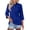 Blue, variant on Women's Solid Color Polo Shirts 3/4 Sleeve Button Down Collared Shirts with Pocket Business Casual Work Tops Athletic Tennis Golf Shirt 3 Buttons Spring & Autumn Work Basic Blouse Blue L