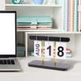 thumbnail image 6 of Deago Wooden Perpetual Daily Flip Calendar for Desk Reusable Vintage Desktop Calender for Home Office Decor (Black), 6 of 8