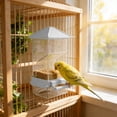 thumbnail image 6 of FeiFu Automatic Feeder Transparent Wall-Mounted Bird Cage Feeder No-Mess Food Container for Small Birds Parakeet Cockatiel Pet Supplies, 6 of 6