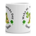 thumbnail image 3 of Make St Patricks Day Great Again Shamrock Coffee Tea Ceramic Mug Office Work Cup Gift 11oz, 3 of 3