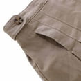 thumbnail image 3 of Bienzoe Girl's Cotton Stretch Elastic School Uniform Pleated Skirt 2XL Khaki, 3 of 11