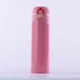 thumbnail image 2 of Wosthever Frasco de vacío de 500ML, botella térmica portátil, taza de aislamiento de acero inoxidable, tazas rectas para viajes, suministros Teteras Rosado, 2 of 6