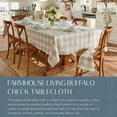 thumbnail image 6 of Elrene Home Fashions Farmhouse Living Buffalo Check Tablecloth, 60" x 120", Tan/White, 6 of 7