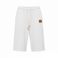 thumbnail image 3 of Enridrech Mens Jogger Capris Pants Plain Drawstring Elastic Waist 3/4 Length Pant Straight Leg Summer Casual Capri Shorts, 3 of 6