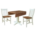 thumbnail image 6 of International Concepts 36" Round Wood Drop Leaf Table with Two Dining Chairs, 6 of 6