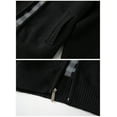 thumbnail image 2 of Gioberti Men's Knitted Regular Fit Full Zip Cardigan Sweater With Soft Brushed Flannel Lining Color: Black Size: M, 2 of 6