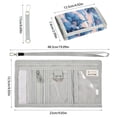 thumbnail image 3 of JIALIOU Nylon Trifold Card Wallet with ID Window Zipper Pocket for Men Women Teen Tree in Snow, 3 of 7