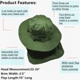 thumbnail image 5 of Glory Max Bucket Boonie Hat with Neck Flap Cover Sun Safari Wide Brim Fishing Cap Deep Green, 5 of 5