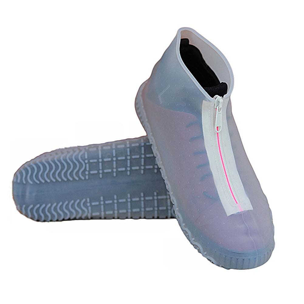 Reusable Silicone Waterproof Shoe Covers with Zipper No-Slip Silicone Rubber 