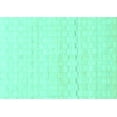 thumbnail image 1 of Ahgly Company Machine Washable Indoor Rectangle Solid Turquoise Blue Modern Area Rugs, 7' x 9', 1 of 4