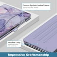 thumbnail image 5 of Fintie Case for Samsung Galaxy Tab A9+ / Tab A9 Plus 11 inch 2023 Model (SM-X210/X216/X218), Multi-Angle Viewing Smart Stand Back Cover with Pocket Auto Wake/Sleep, Lilac Marble, 5 of 10