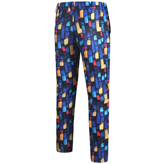 Vedolay Mens Trousers Men's Fashion Stretch Pants Slim Fit Plaid Pants Business Suit Pants Casual Golf Pants,F XL