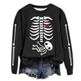 thumbnail image 1 of Chandail de Mode Automne Hiver pour Femmes, Manches Longues Fines, Col Rond, Imprimé Halloween, Sans Capuche, Décontracté, 1 of 3