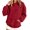 Red, variant on Ruimatai Women Long Sleeve Hoodie Pullover Corduroy Loose Sweatshirt With Front Pocket