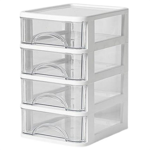 MOQIN Stackable Storage Drawers, Plastic Coffee Pod Holder Drawer, Bathroom Makeup Organizer & Storage, Clear Plastic Pull Out Drawers for Vanity, Kitchen Cabinet, Pantry Organization and Storage