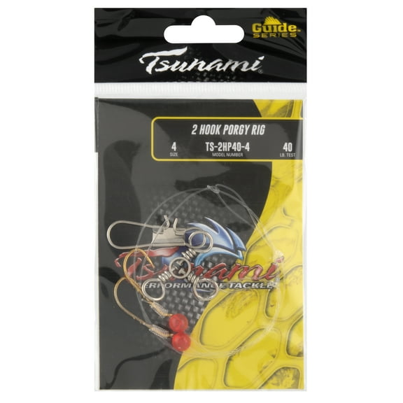 Tsunami 2‑Hook Porgy Rig – 40 lb. Line, 2 Count
